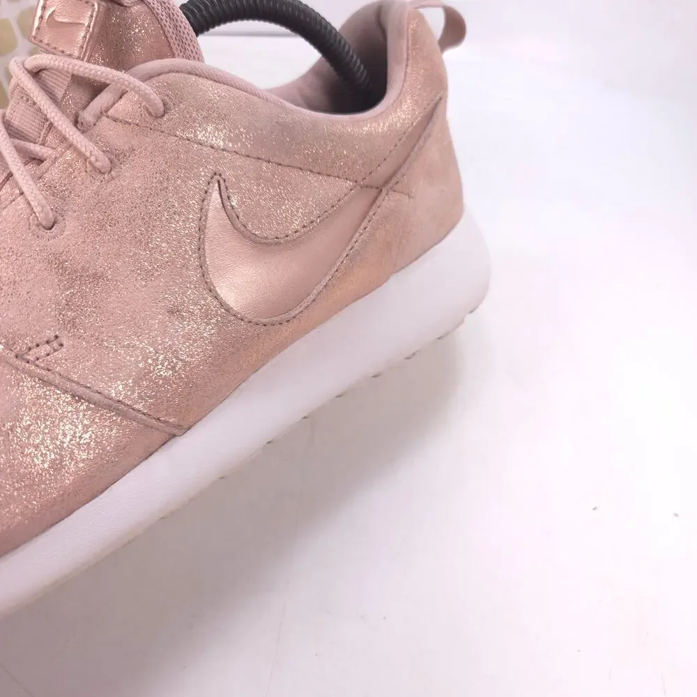 Nike Roshe One Athletic Running Shoe Womens Size 9.5 833928-900 Pink Shimmer